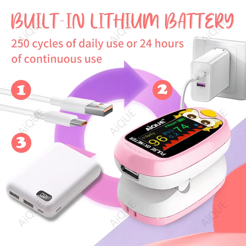 AiQUE Child Fingertip Pulse Ox - Pulse Oximeter Fingertip Rechargeable 评论和价格