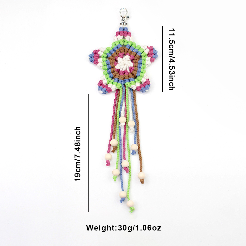 Boho Pentagram Tassel Pendant  - Packaging 评论和价格