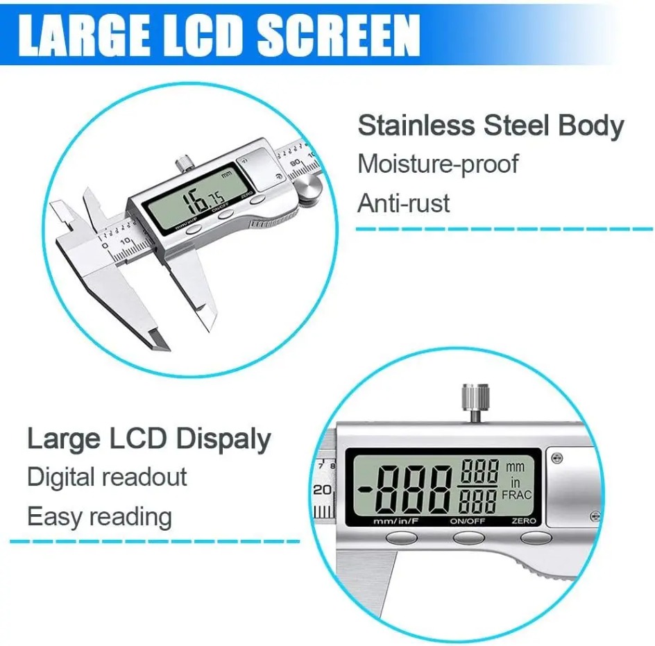 Electronic Vernier Caliper 6 I - Digital Caliper 150Mm Stainless Steel 评论和价格